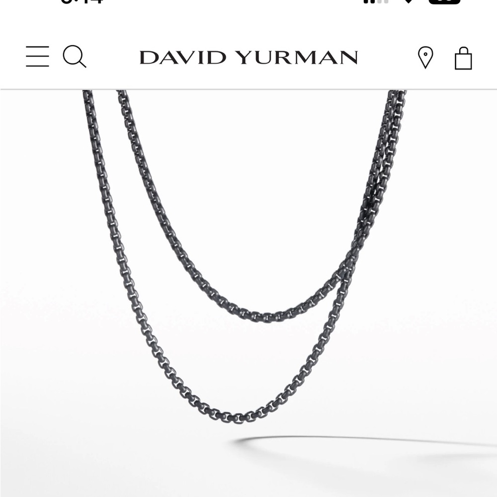 David Yurman black and gold chain